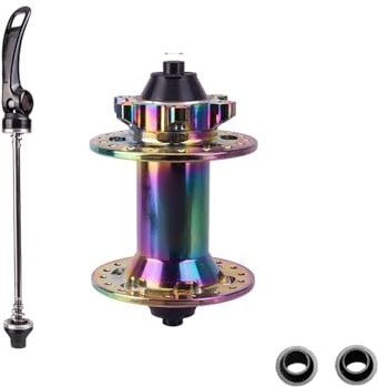 Bujes delanteros y traseros de 4 rodamientos delanteros y traseros de 28/32/36 agujeros a través de freno de disco, cubo de bicicleta fácil de usar, cubo de rueda trasera de liberación rápida
