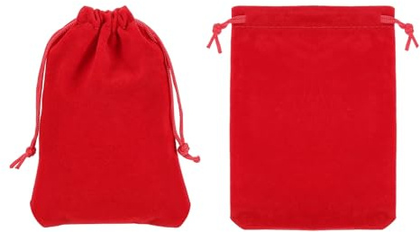 PATIKIL Bluetooth hörlursväska, 2 st 14 x 91 cm resa headset bärförvaringspåse mjuk dragsko för over-ear hörlurar spelheadset, röd