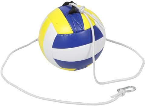PACKOVE Allenatore di Pallavolo con Palla da Allenamento Morbida e Corda, Pallavolo Indoor a Tre Colori per Esercizi di Schiacciata e Controllo, Attrezzo per Pratica Sicura e Ripetuta
