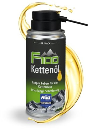 DR. WACK F100 Kettenöl für Fahrrad 100 ml - Kettenschmiermittel für weniger Verschleiß & Reibung - Kettenspray mit Langzeitwirkung - Schmiermittel für alle Fahrräder - Hochwertige Fahrradpflege