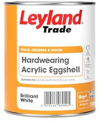 Leyland Trade Acrylic Eggshell Paint - Brilliant White 750ml