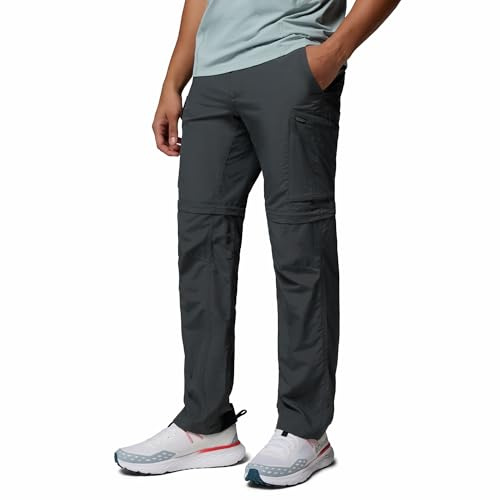 Columbia Men's Silver Ridge Convertible Pant, Breathable, UPF 50 Sun Protection, Grill, 36x32