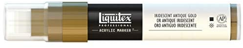 Liquitex Professional Paint Marker with 8-15 mm Wide Nib - Iridescent Antique Gold