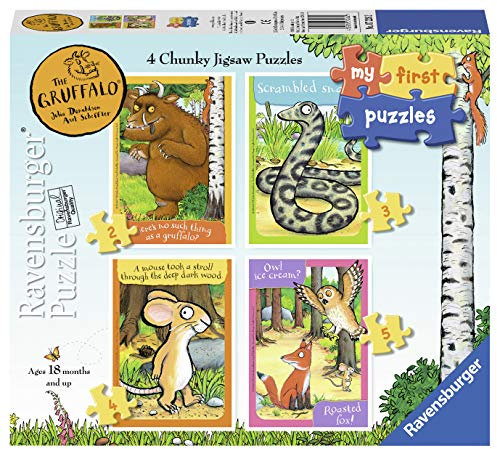 Ravensburger 72262 - My First Puzzles - 4 in 1 Chunky Jigsaw Puzzle Box - The Gruffalo/ Der Grüffelo