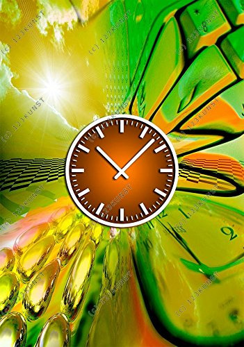 dixtime Wanduhren, 30cm x 40cm, Designer Wanduhr, Moderne Wohnraumuhr 3908-0009