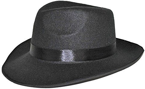 Al Capone Mafia Hut - Schwarz - Zubehör zum zum 20er Jahre Gangster Boss Kostüm - Karneval Mottoparty Junggesellenabschied Theater