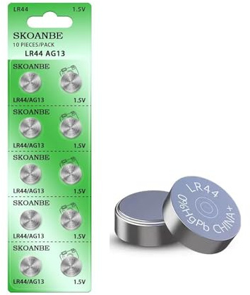 SKOANBE 10PCS AG13 LR44 303 A76 357 SR44 1.5V Battery Button Coin Cell Batteries
