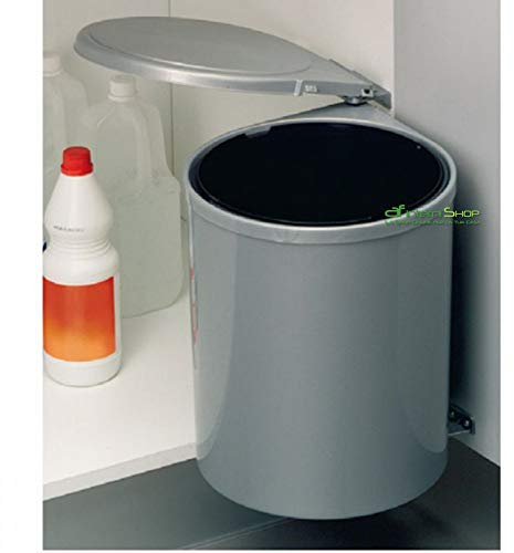 Coppari Pattumiera tonda automatica sottolavello cucina plastica grigio