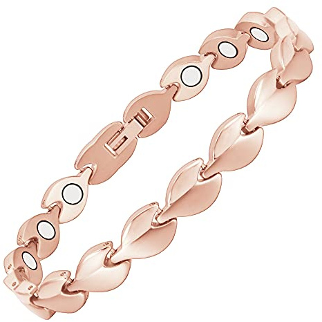 yino TAC-0088S Titan-Fußkettchen für Frauen, Schmerzlinderung, Armbänder mit starken Magneten, 24 cm/8 mm