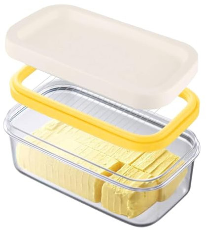 Beurrier En Plastique, De Coupe Récipient, Beurre Récipient à, Boîte à Beurre Avec Coupe-Trancheuse Récipient à Fromage, Pour 200 G De Beurre, Boîte à Fromage Transparente