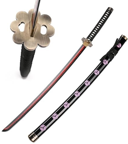 Mustachi Katana Giapponese Shusui Roronoa Zoro Cosplay Spada Samurai in Legno Anime