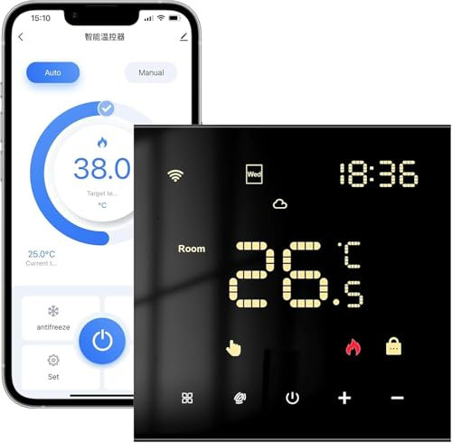 AVATTO Thermostat Für Wasser Fußbodenheizung und Gasboiler，Smart WiFi Thermostat Programmierbar Raumthermostat Unterstützen Alexa, Google Home Sprachsteuerung und Smart Life App Fernbedienung