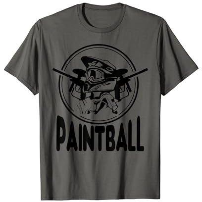 Paintball Paintballmarkierer, Helm, Handschuh, in schwarz T-Shirt