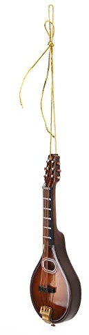 Mandolino in Miniatura 3,9X1,4X0,4 Pollici Decorazione in Legno 12 Cm Modello in Legno Strumento Mandolino Cordino Ornamento Mandolino in Miniatura Replica Architettura Kit