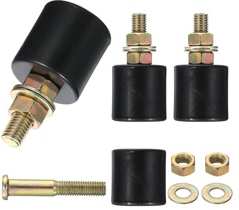 sourcing map Lot de 4 rouleaux de guidage de portail coulissant de 4 x 4 cm (l x H), rouleaux de guidage de roulement en nylon, rouleaux de support de porte coulissante pour poulie, porte électrique,