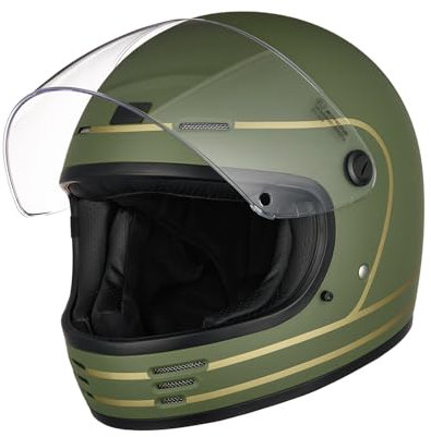 ORIGINE Integralhelm Motorradhelm Vintage Retro Helm mit Visier ECE