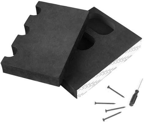 MiOYOOW Support Armes en Mousse EVA, Porte Stockage Stable de 3 Plupart des Pistolets avec 2 Rangement Chargeurs, Rack pour Armes de Poing