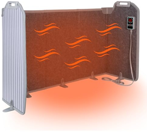 Panel Space Heater for Office/Home Quiet, Portable Electric Space Heater Warmer, Under Desk Heater for Legs Feet Knee, Foldable Foot Warmer with Thermostat Auto Shut Off, 12H Timer