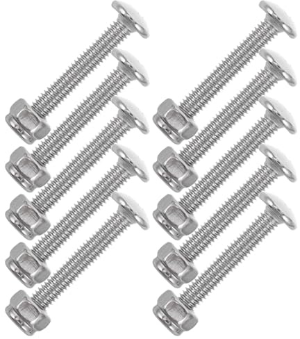 Milisten Juego de 12 Tornillos y Tuercas M4 X 25 MM para Futbolín Pernos de Conexión Metálicos Kit de Herrajes para Reparación y Mantenimiento de Mesa de Futbolín Accesorios Duraderos