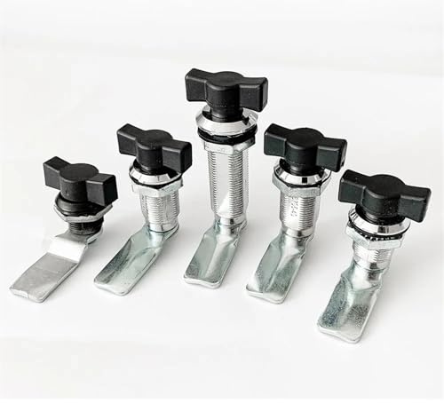 HTZALCUO MS714-2 Electric Cinet T-Handle Turnkey Lock Ms722 Iron Sheet Switch Cinet Door Double Wing Lock 1Pcs(H 40mm)