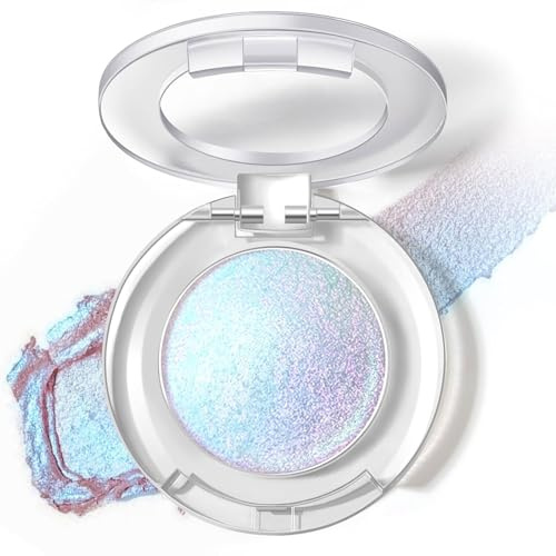 Muorruo Palette de fards à paupières holographiques à effet duochrome, palette d'ombres à paupières à changement de couleur, highlighter scintillant pour le coin interne de l'œil, palette d'ombres à