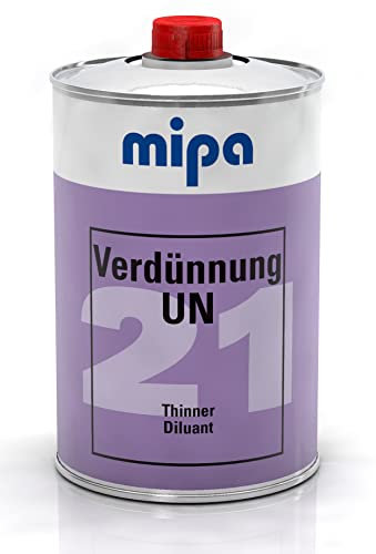 MIPA Verdünnung UN 21 für Streichlacke + 1K Lacke + Kunstharzlack Autolack 1 Ltr