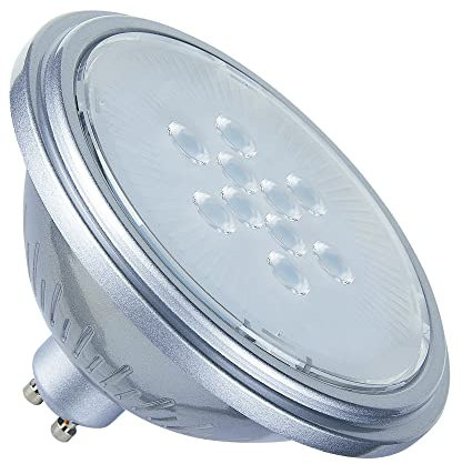 SLV QPAR111 GU10 LED Leuchtmittel, 7W, 4000K, CRI90, 40°, Silber (1005296)