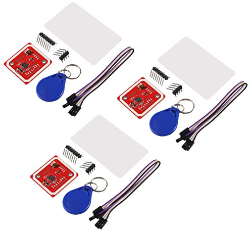 ALMOCN PN532 NFC NXP RFID-Modul V3 Kit Nahfeldkommunikationslesermodul-Kit I2C SPI HSU mit S50 weißer Karte, Schlüsselkarte für Arduino Raspberry Pi DIY Smartphone Android Handy 3 Stück