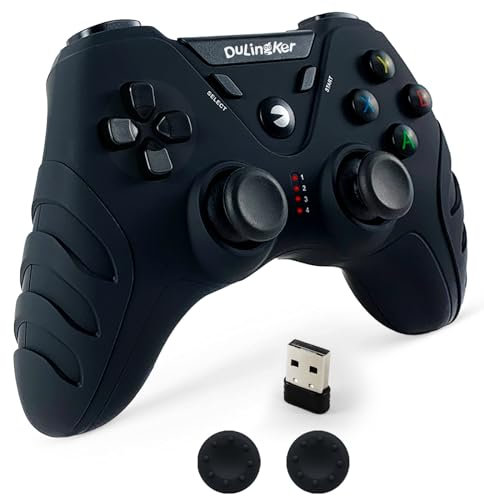 DuLingKer PC Controller Wireless, PS3 Controller PC Gamepad mit Hall Effect Joystick und Dual Vibration, 2,4G Wireless Gaming Controllers für PC Windows, Laptop, PS3, Android TV, Steam, Raspberry Pi