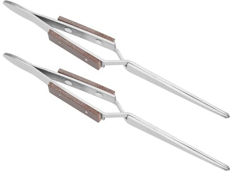 Create idea 2 pinzette di precisione a punta con clip a molla, pinzette per saldatura, pinzette per riparazione elettronica, creazione di gioielli, lavoro al computer, attività di laboratorio