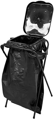 Rörets Support de sac pour recyclage Select Single - Parfait pour le rangement ou le garage - Support stable pour le sac poubelle - Couvercle en plastique pratique - Convient pour les sacs de 60 à 125