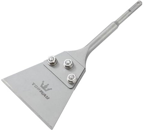 TOPWAY 5 Inch SDS Plus Floor Scraper Chisel 260mm x 125mm for Removal of Tiles, Floor Adhesive, Carpets, Linoleum, Plywood, Thinset and Wall Surfaces 121122