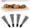 Relaxdays Set of 200, Roulade Needles, Starters, Larding, Eyelet, Roasting Skewer, Stainless Steel, 11cm Long, Silver, 11 cm