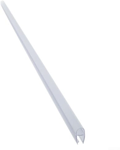 Junta de ducha de 1 m para puertas de cristal, tira de burbujas en forma de D para bloquear fugas de agua (6 mm)