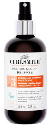CURLSMITH Moisture Memory Release, Lightweight Leave-In Conditioner Spray for Curly Hair, Hydrating & Detangling Spray, For All Curl Types, Vegan & Cruelty-Free (8 oz)