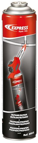 Express, 2015, Cartouche Gaz 326 g Propène (36%) + Butane + Propane pour Réf. 343, 351 et 525, Accessoire pour Fer à Souder, Lampe à Souder, Fer de Couvreur, Chalumeau d'Étanchéité, Pièces de Rechange