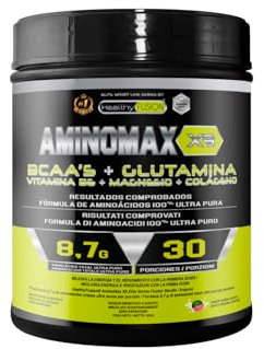 Healthy Fusion Aminomax | Amminoacidi essenziali | 8,7g/dose di BCAA, Glutamina, Collagene, Magnesio e Vitamina B6 | Recupero muscolare, attiva il metabolismo e rafforza il sistema immunitario | 300g