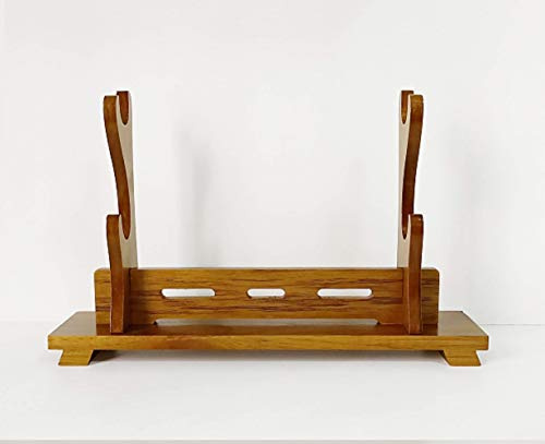 SHULI Porte-épée en Bois Assemblage Base Samouraï Épée Wakizashi Tanto Support de Stand Affichage Cintre Porte-Arme-B