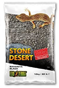 Exo Terra Bahariya Black Stone Desert, natuerlicher Wuestenboden, Wuesten Substrat, zur Formung von Felsenformationen, Tunneln und Hoehlen geeignet, 10kg