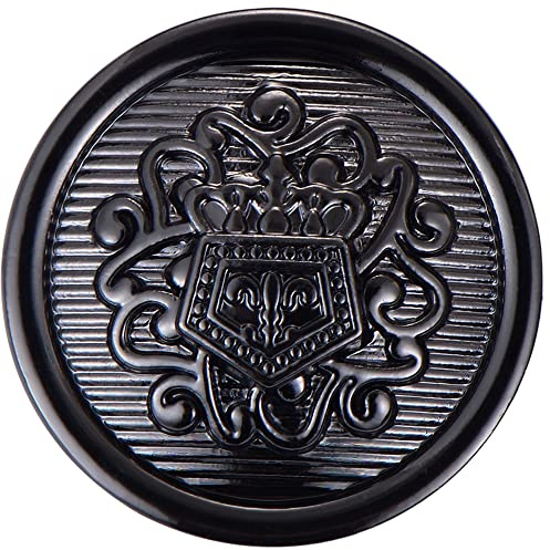 ftiemlovde 14 Boutons Métal Noirs, Boutons à Coudre pour Blazer Chemise Smoking Pantalon Homme Femme （C14 23 mm）