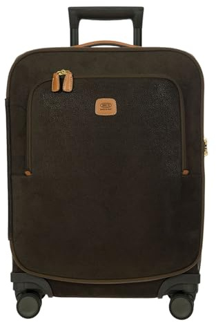 Bric's Life 4 Wheel Cabin Trolley, Carry On Luggage, 55cm Suitcase, Olive