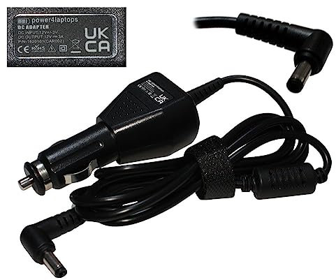 Power4Laptops Adaptateur CC Chargeur de Voiture Alimentation pour Ordinateur Tablette Compatible avec Terra Pad 1262