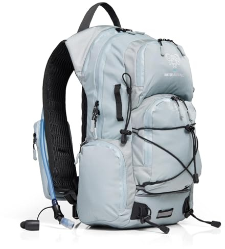 Sherpa Hiking Hydration Backpack – 22L Hiking Backpack with Water Bladder, Phone Compartment, Waterproof Zippers & Trekking Pole Holders