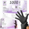 R MOVE 1000 Einweghandschuhe Schwarz, Nitrilhandschuhe, einmalhandschuhe puderfrei & latexfrei, handschuhe einweg für Mechaniker, Tätowierer, Kosmetikerinnen (Schwarz, XS)
