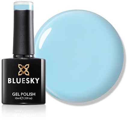 Bluesky Gel Nail Polish 10ml, Bluish Gray - SS2405, Pastel Blue Gel Nail Polish for 21 Day Manicure, Professional, Salon & Home Use, Requires Curing Under LED UV Nail Lamp
