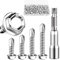 121 Stück Selbstschneidende Schrauben Set M4.8 * 16/19/25/32mm Trapezblechschrauben Silber Spenglerschrauben Bohrschrauben Edelstahl für Stahl Blechdach