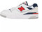 New Balance Men's 550 Sneakers, White/True Red/Navy, 42.5 EU