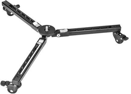 SUNWAYFOTO T1A20R Monopod Dolly, Heavy Duty Rolling Stand, 110lbs (50kg) Kapazität, Fotografie Gummiräder, Stativ mit Rädern für Action-Fotografie