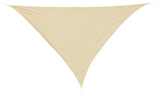 Outsunny Tenda da Sole Ombreggiante Triangolare da 4x4x4 m, Vela Ombreggiante in PE e Acciaio, Giallo