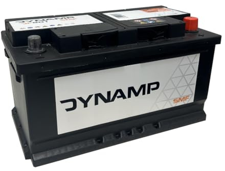 Dynamp DF801 Car Battery, 12V 80Ah, 680 CCA, Standard Wet Battery, 315 x 175 x 190mm